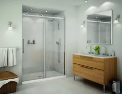 Photo of glass bathroom railings