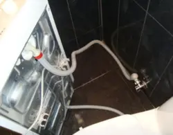 How to connect a washing machine to the water supply in the bathroom photo