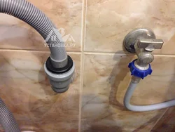How to connect a washing machine to the water supply in the bathroom photo