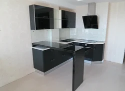 Glossy kitchens with bar counters photo