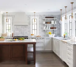 Apron And Floor In The Kitchen With One Tile Photo