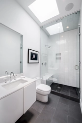 White combined bathroom design