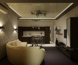 Ceiling in studio apartment design