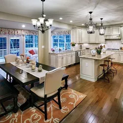 Design of the exit from the kitchen to the dining room