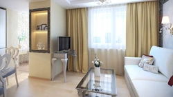 Design Of A One-Room Apartment With Loggia 40