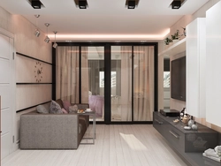 Apartment design 50 sq m of 2 rooms