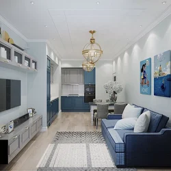 Kitchen living room length design