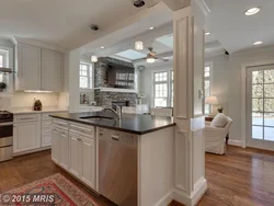 Kitchen living room with column design