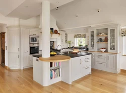 Kitchen Living Room With Column Design