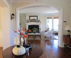 Opening between kitchen and living room photo