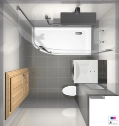 Bathroom 3 4 sq m design