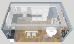 Kitchen interior from above