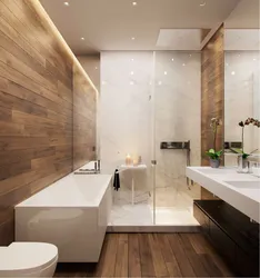 Bathroom design with crossbar