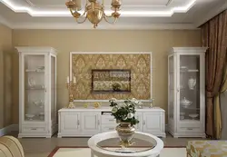 Yashash xonasining ichki qismidagi bagetli devorlar