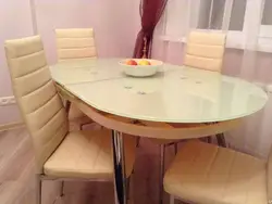 Тарҳи ошхона бо мизи sliding