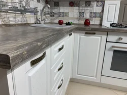 Niagara oak countertop in the kitchen interior