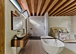 Bath design with beams