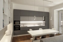 Studio kitchen design in minimalist styles