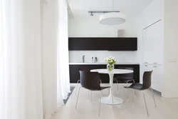 Minimalist üslubda studiya mətbəxinin dizaynı