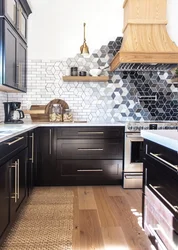 Mərtəbə və backsplash üçün mətbəx dizayn plitələr