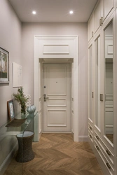 Hallway design with many doors