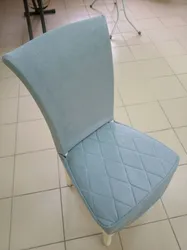 Чахлы на металічныя крэслы са спінкай для кухні фота