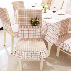Covers for metal chairs with backrest for the kitchen photo
