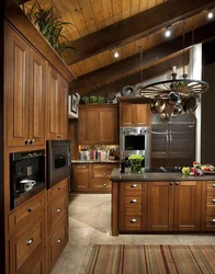 Dark wooden kitchens photos