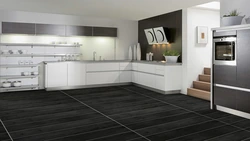 Kitchen interior oak floor