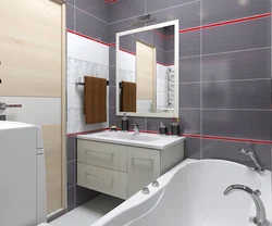 Bathroom design for a three-room apartment