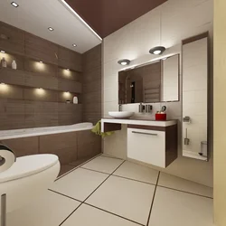 Bathroom design for a three-room apartment