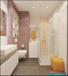 Bathroom design for a three-room apartment