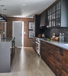 Mətbəx interyerində loft mərtəbə