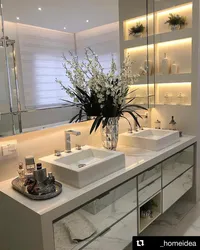 Katta lavabo bilan hammom dizayni