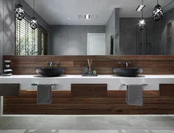Bathroom design with large sink