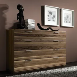 Chest of drawers for clothes in the bedroom photo