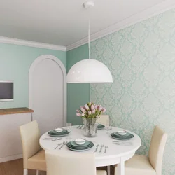 Painting wallpaper in the kitchen photo of flowers