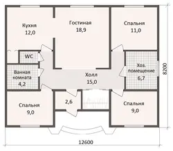Дизайн дома 100 кв м одноэтажный с 3 спальнями фото