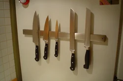Interior of knives in the kitchen