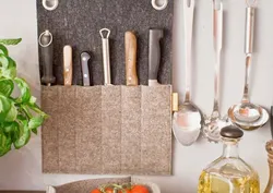 Interior of knives in the kitchen