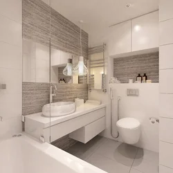Design of a modern bath 4 sq m