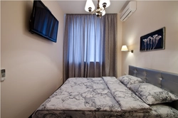 Bedroom design in Khrushchev 8 sq.m.