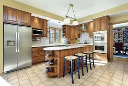 Kitchen furniture interior in people's home