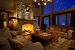 Living Room Window Design With Fireplace