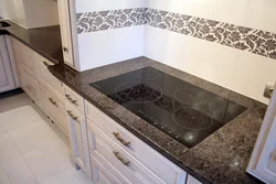 What does a countertop look like in a kitchen? photo