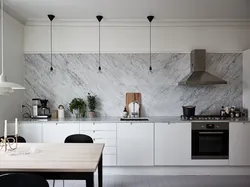 Kitchen design marble wall