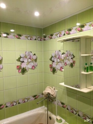 Bathroom design with plastic tiles photo