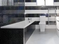 Bathroom design with plastic tiles photo