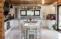 Design of a corner kitchen in a country house