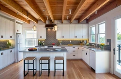 Design of a corner kitchen in a country house